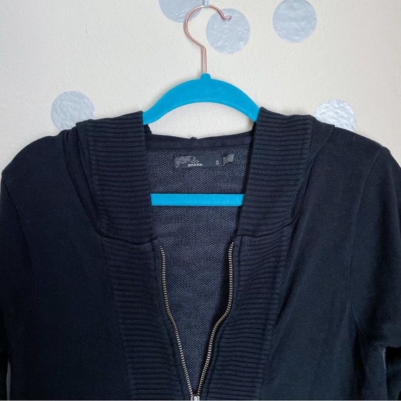 Prana Misha Hooded Zip Up Duster Sweater Jacket with Jaquard Pattern on … - Picture 4 of 6